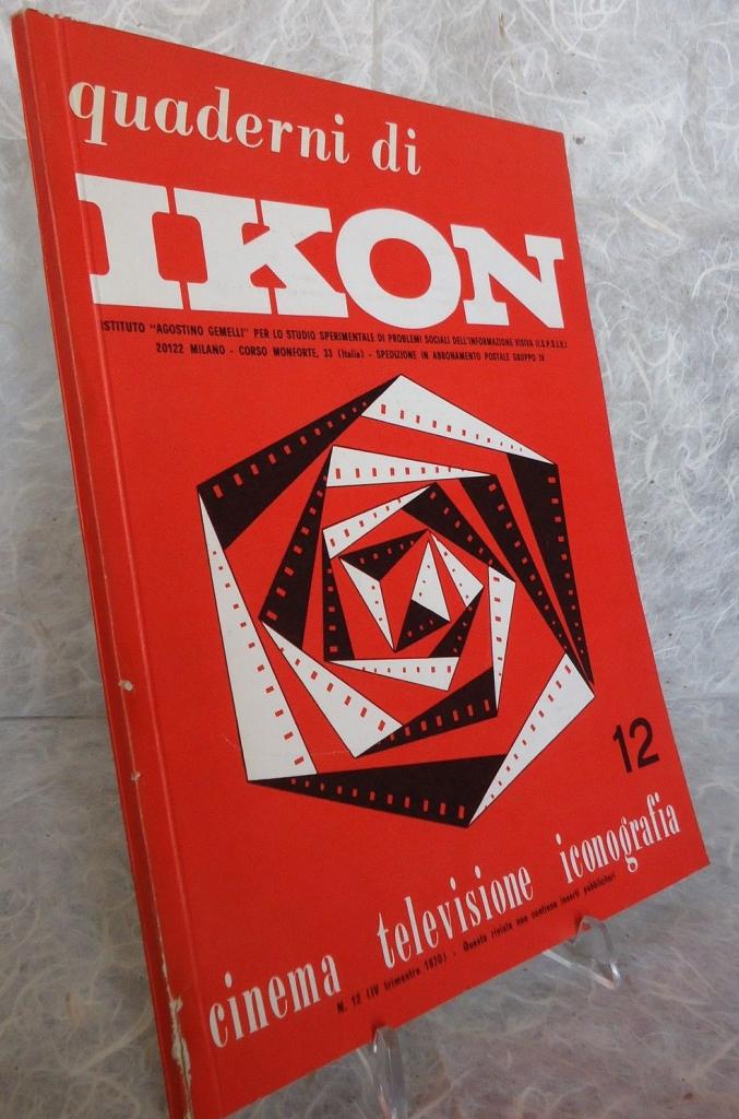 QUADERNI DI IKON magazine side cover Issue 12 October/December 1970