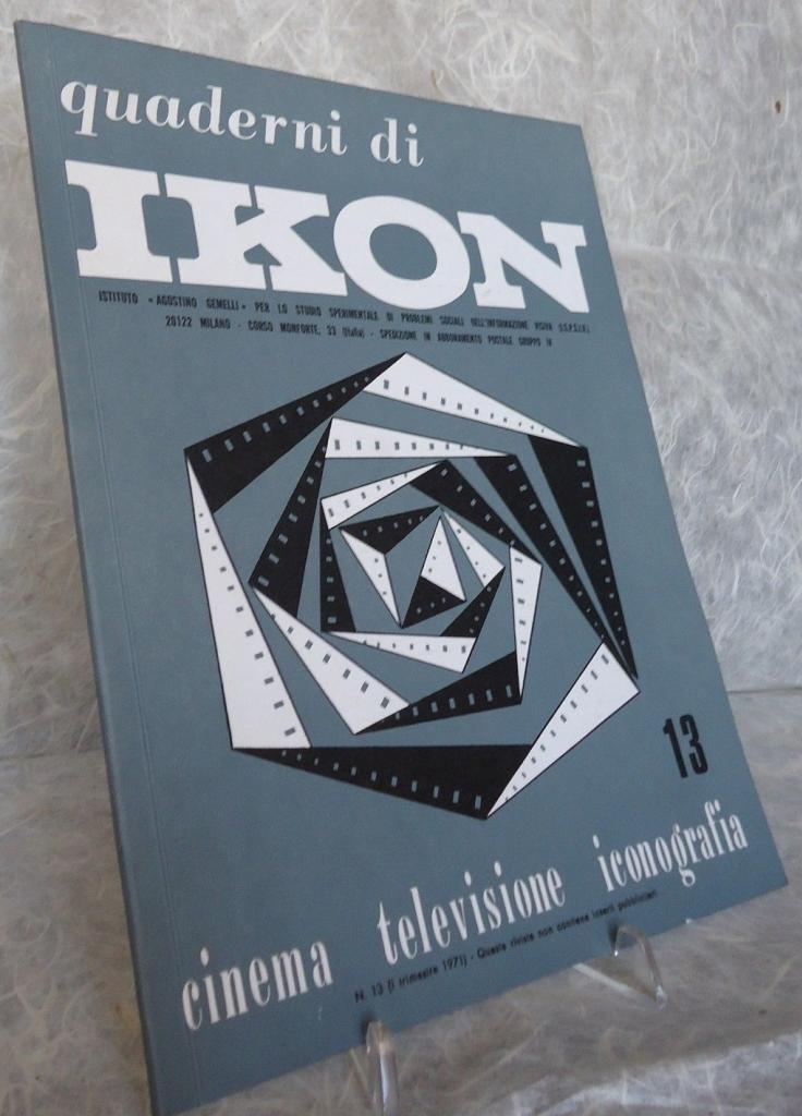 QUADERNI DI IKON magazine side cover Issue 13 January/March 1971
