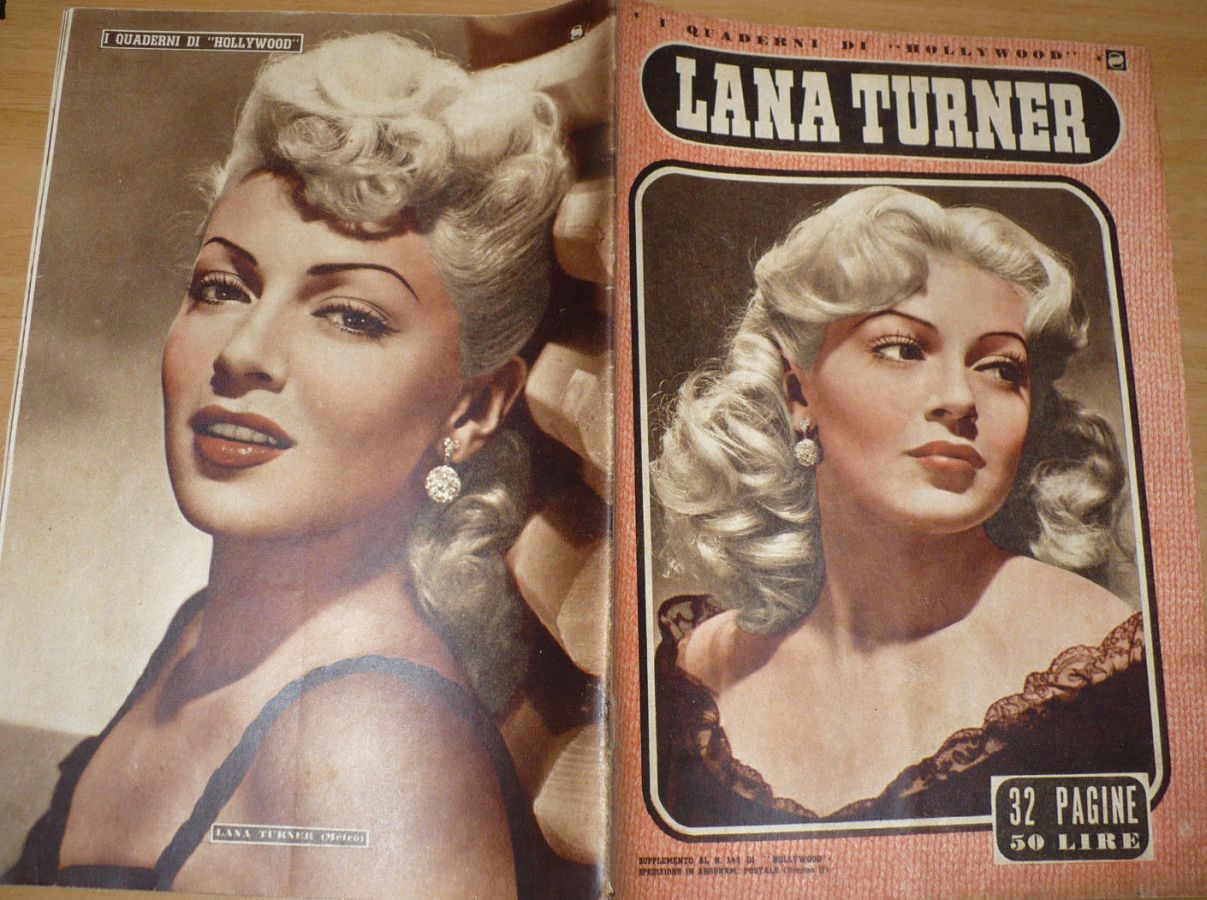 QUADERNI DI HOLLYWOOD magazine side cover Issue 8  Supplement to Hollywood #143   1948