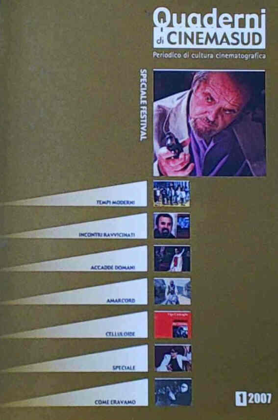 QUADERNI DI CINEMASUD magazine side cover Issue 1   2007