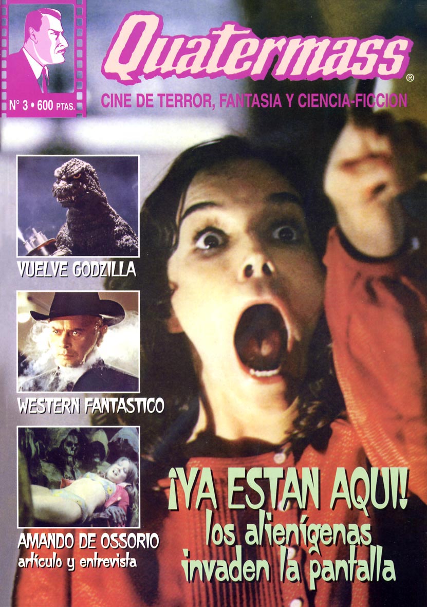 QUATERMASS magazine side cover Issue 3 October 1998