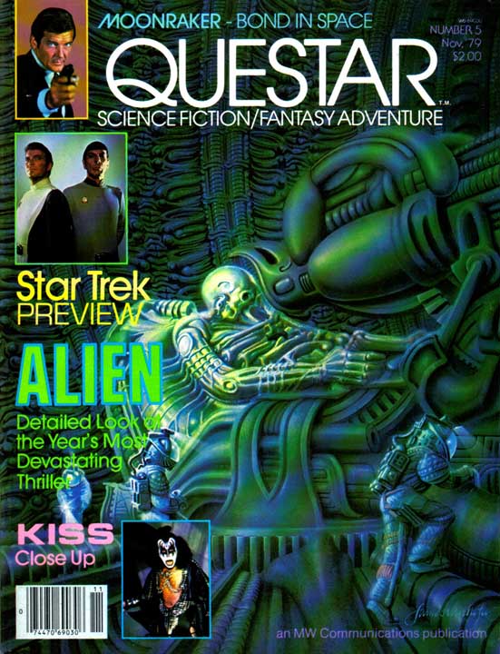 QUESTAR magazine side cover Issue 5 November 1979