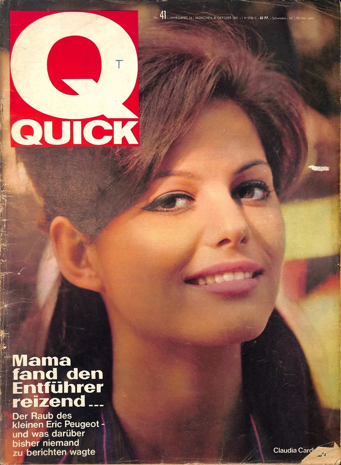 QUICK (DE) magazine side cover Issue 41 8  1961