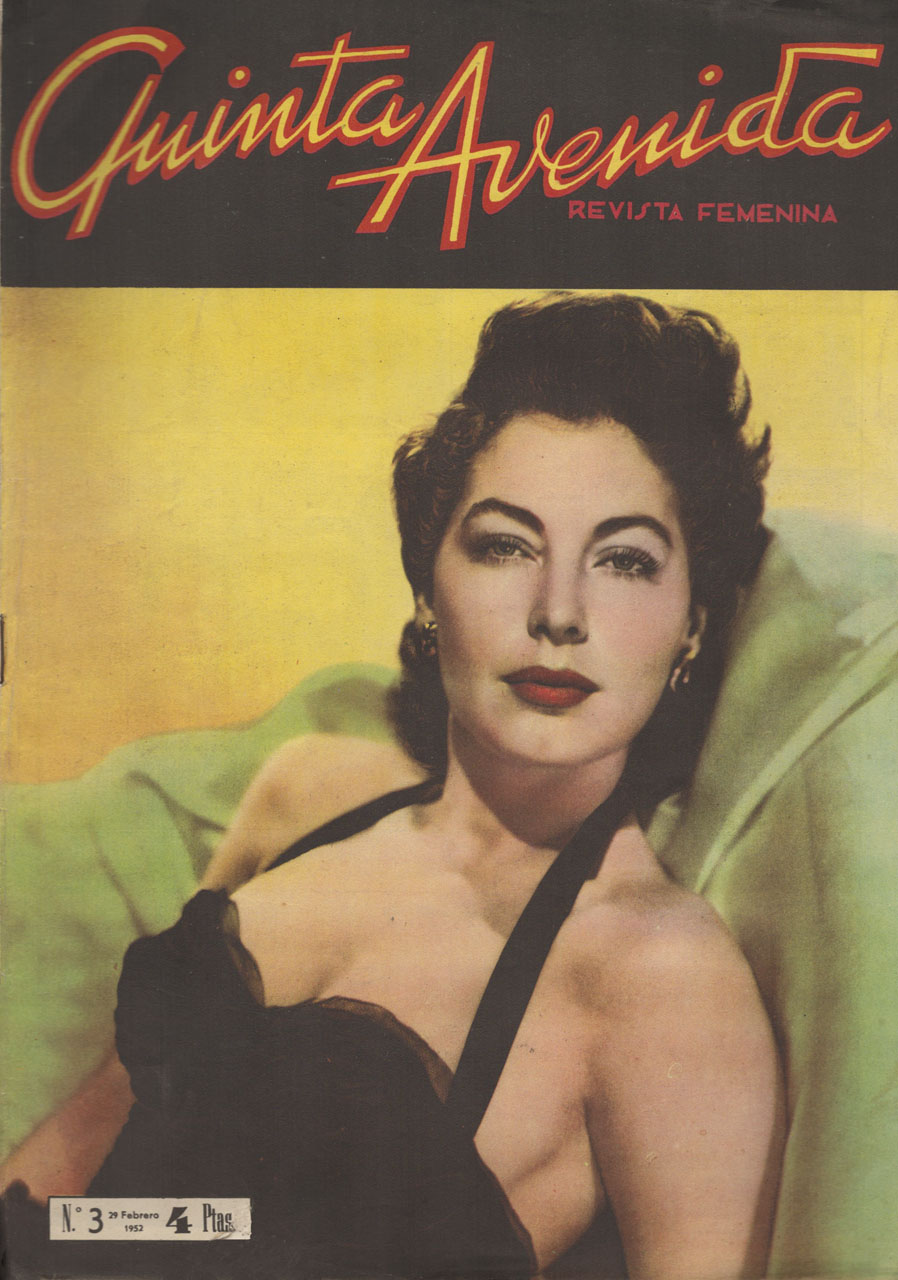 QUINTA AVENIDA magazine side cover Issue 3 29 February 1952