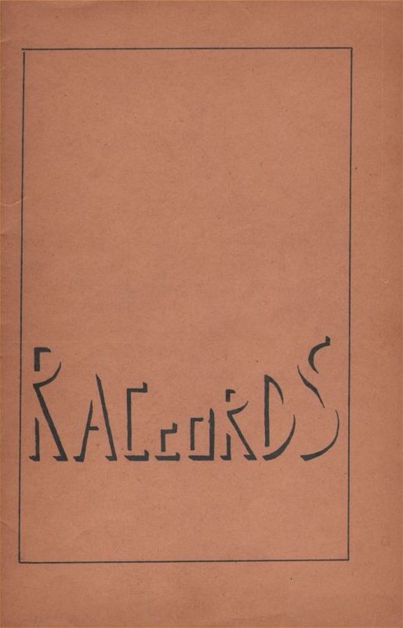 RACCORDS magazine side cover Issue 1 February 1950