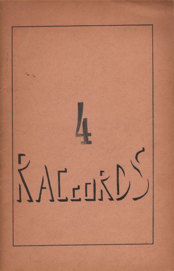 RACCORDS magazine side cover Issue 4 May 1950