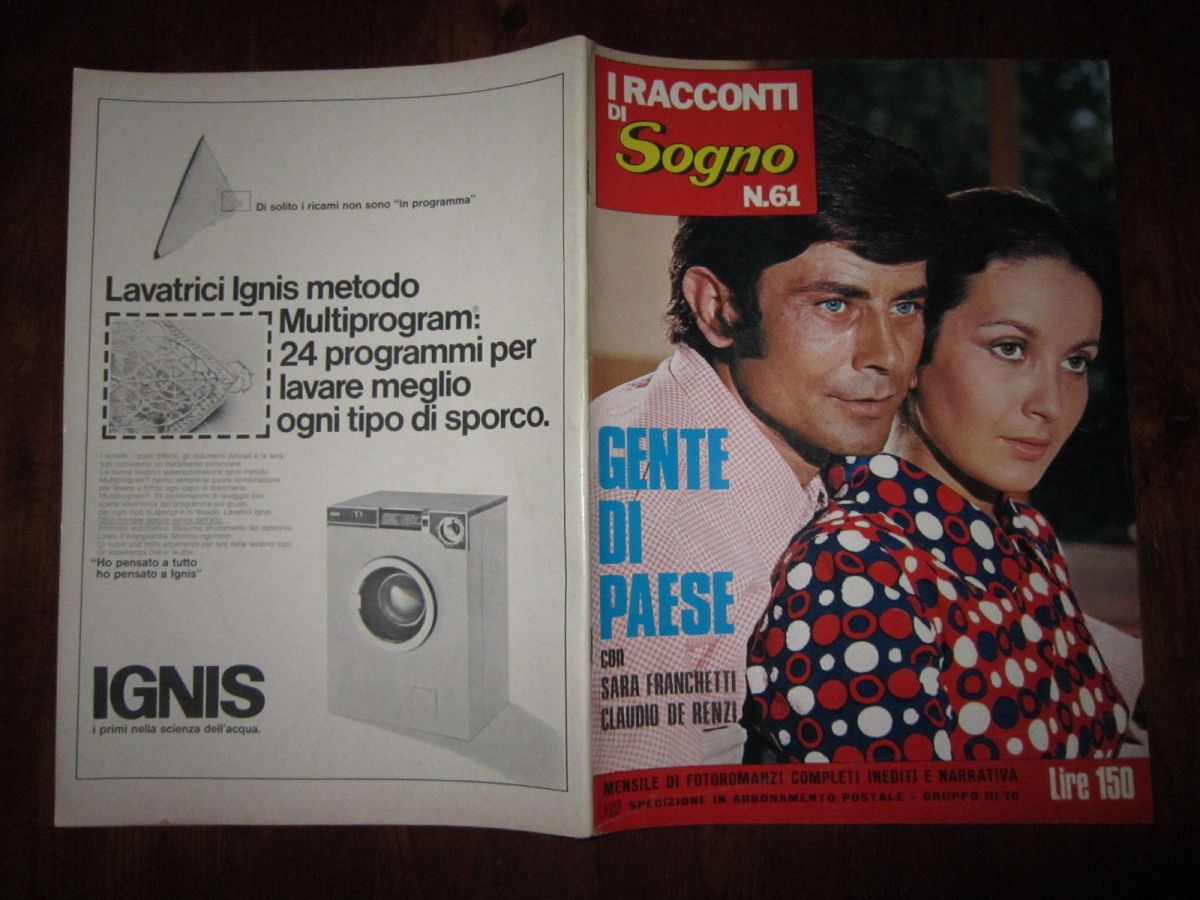 I RACCONTI DI SOGNO magazine side cover Issue 61   1970