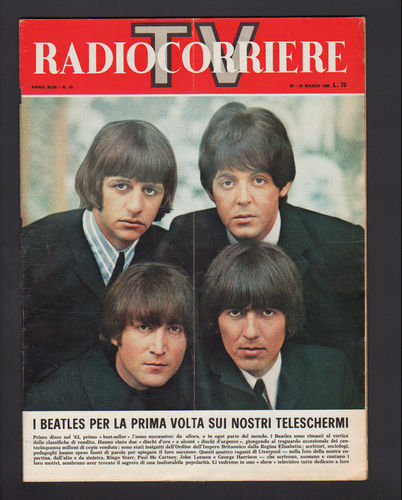RADIOCORRIERE TV magazine side cover 20 March 1966