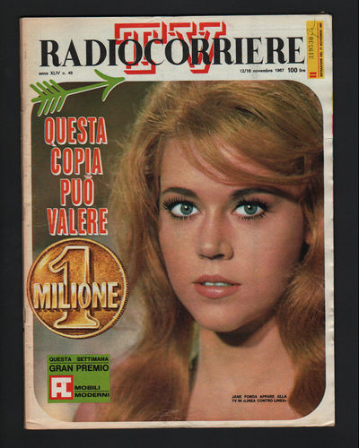 RADIOCORRIERE TV magazine side cover 12 November 1967