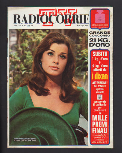 RADIOCORRIERE TV magazine side cover 5 July 1970
