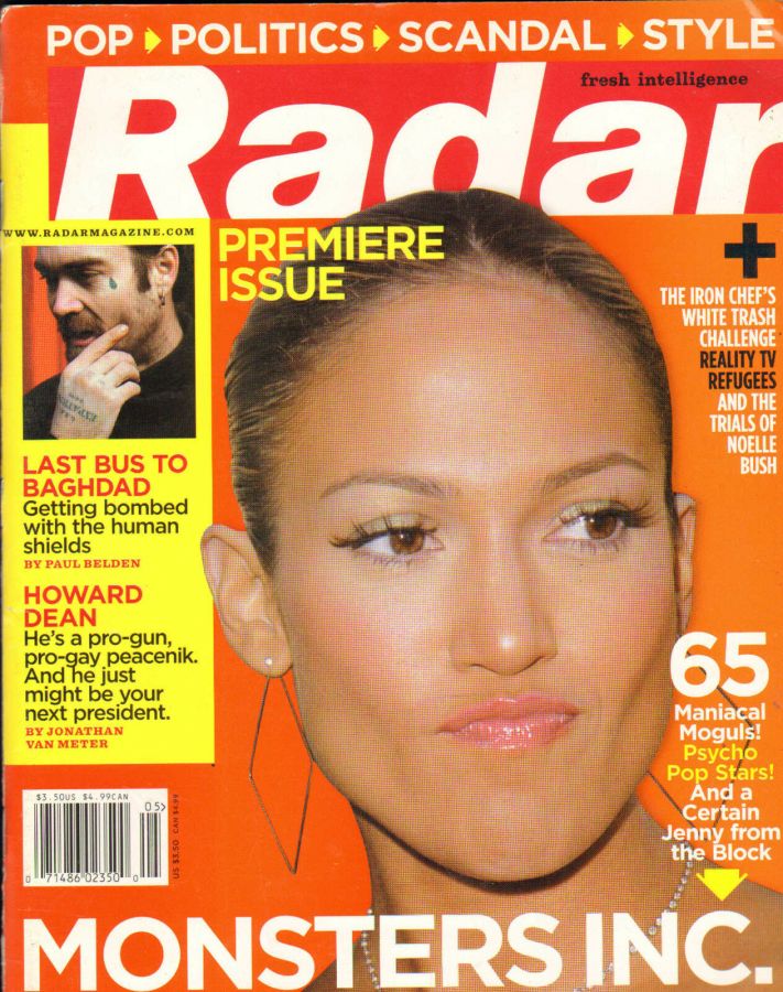 RADAR USA magazine side cover Issue 1  May 2003