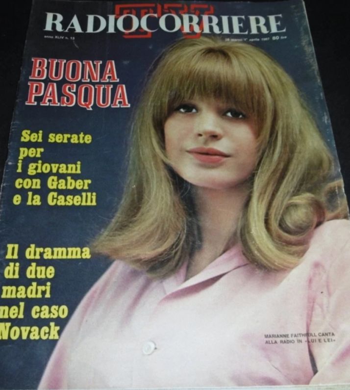 RADIOCORRIERE TV magazine side cover Issue 13   1967