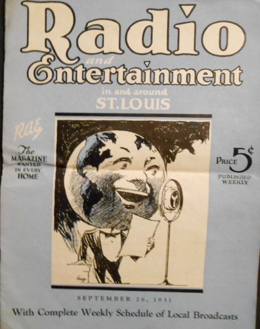 RADIO AND ENTERTAINMENT magazine side cover 26 September 1931