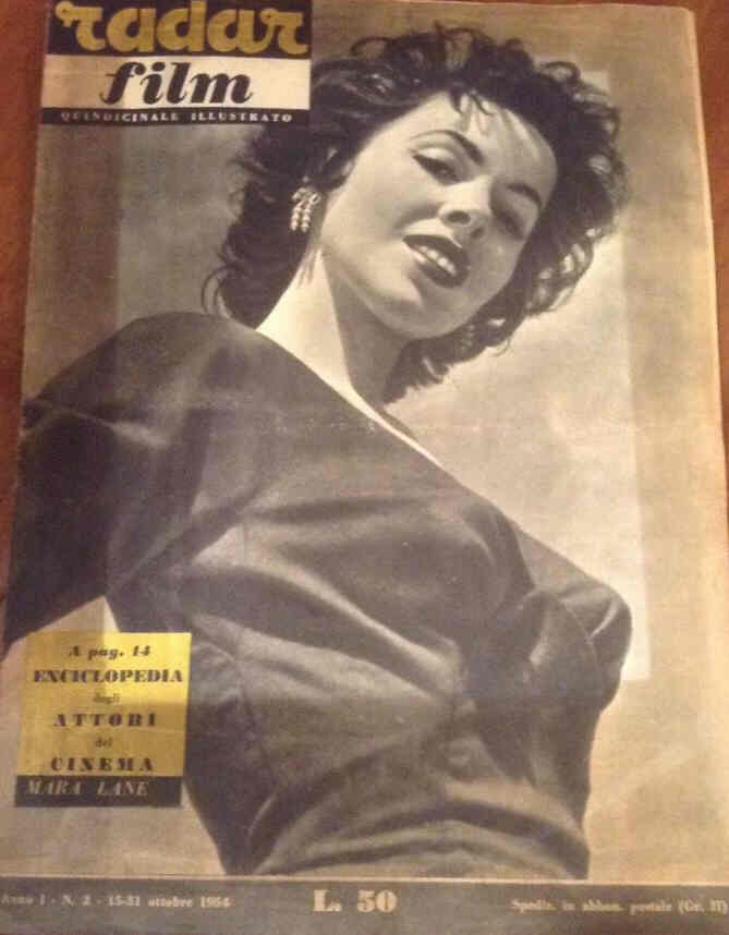 RADAR FILM magazine side cover Issue 2 15 October 1954