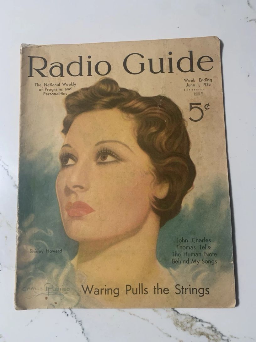 RADIO GUIDE magazine side cover 1 June 1935