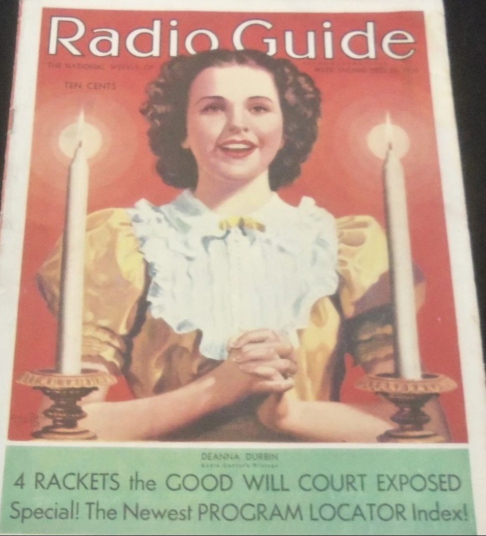 RADIO GUIDE magazine side cover 26 December 1936