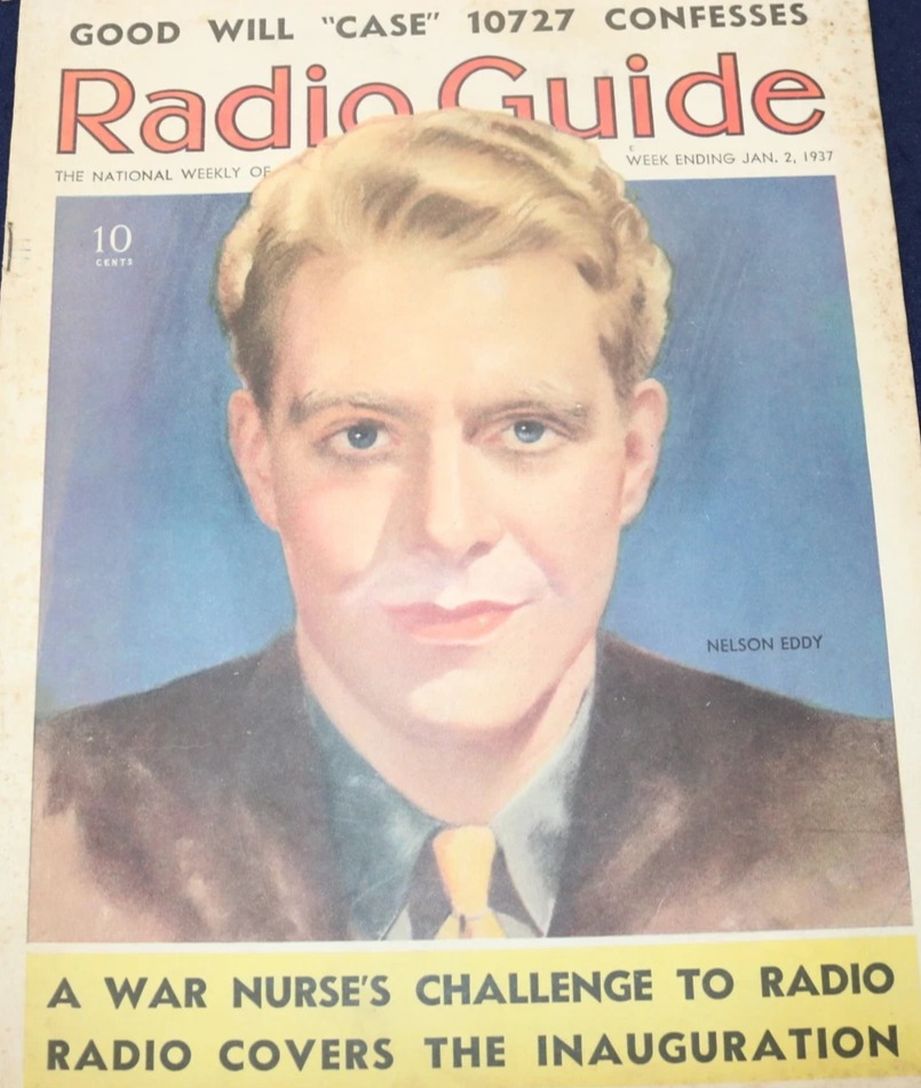 RADIO GUIDE magazine side cover 2 January 1937