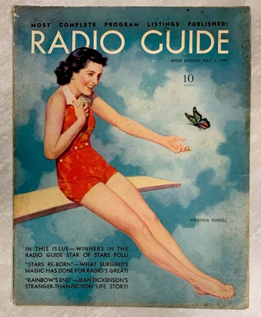 RADIO GUIDE magazine side cover 3 July 1937