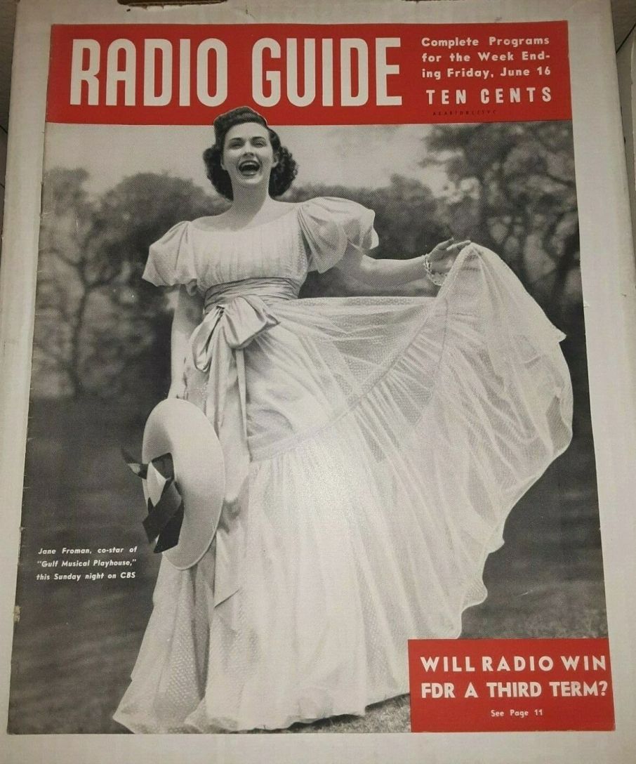 RADIO GUIDE magazine side cover 16 June 1939
