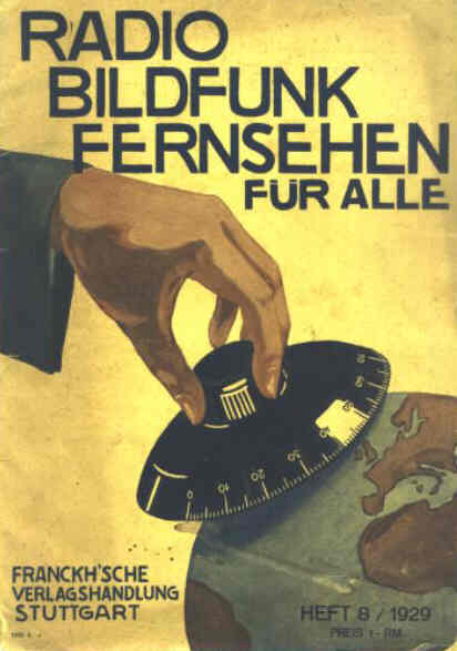 RADIO-BILDFUNK-FERNSEHEN FUR ALLE magazine side cover Issue 8  1929