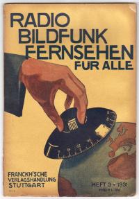 RADIO-BILDFUNK-FERNSEHEN FUR ALLE magazine side cover Issue 3  1931