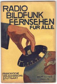 RADIO-BILDFUNK-FERNSEHEN FUR ALLE magazine side cover Issue 4  1931