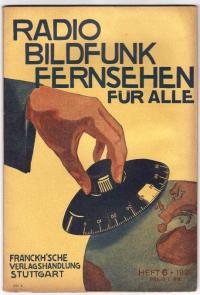 RADIO-BILDFUNK-FERNSEHEN FUR ALLE magazine side cover Issue 6  1931