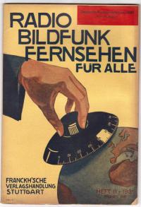 RADIO-BILDFUNK-FERNSEHEN FUR ALLE magazine side cover Issue 8  1931