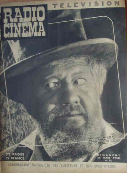 RADIO CINEMA TELEVISION/TELERAMA magazine side cover Issue 10 26 March 1950