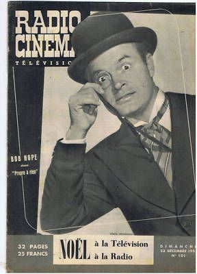 RADIO CINEMA TELEVISION/TELERAMA magazine side cover Issue 101 23 December 1951