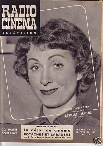 RADIO CINEMA TELEVISION/TELERAMA magazine side cover Issue 108 10 February 1952