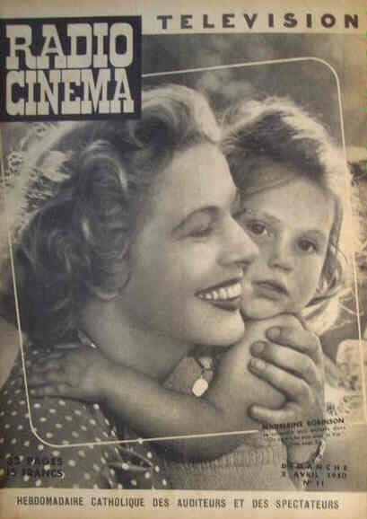 RADIO CINEMA TELEVISION/TELERAMA magazine side cover Issue 11 2 April 1950