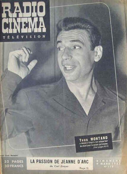 RADIO CINEMA TELEVISION/TELERAMA magazine side cover Issue 112 9 March 1952
