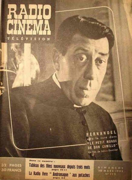 RADIO CINEMA TELEVISION/TELERAMA magazine side cover Issue 115 30 March 1952