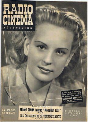 RADIO CINEMA TELEVISION/TELERAMA magazine side cover Issue 116 6 April 1952
