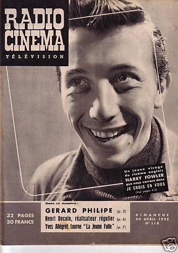 RADIO CINEMA TELEVISION/TELERAMA magazine side cover Issue 118 20 April 1952