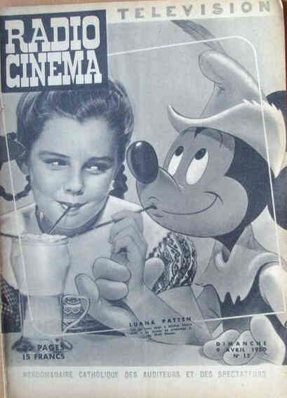 RADIO CINEMA TELEVISION/TELERAMA magazine side cover Issue 12 9 April 1950