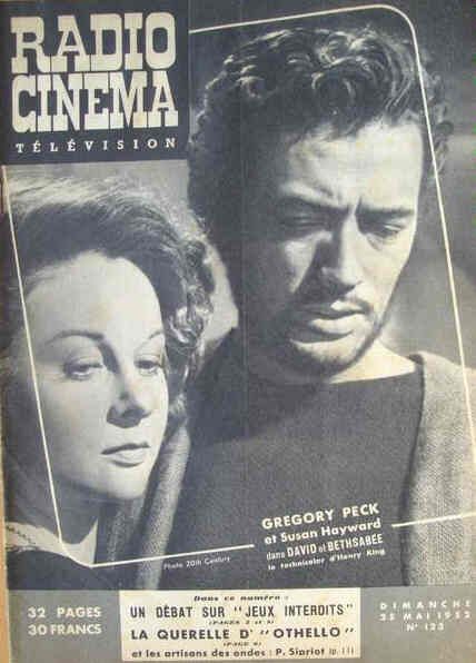 RADIO CINEMA TELEVISION/TELERAMA magazine side cover Issue 123 25 May 1952