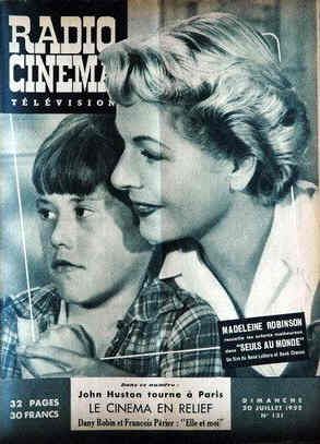 RADIO CINEMA TELEVISION/TELERAMA magazine side cover Issue 131 20 July 1952