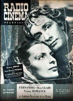 RADIO CINEMA TELEVISION/TELERAMA magazine side cover Issue 134 10 August 1952