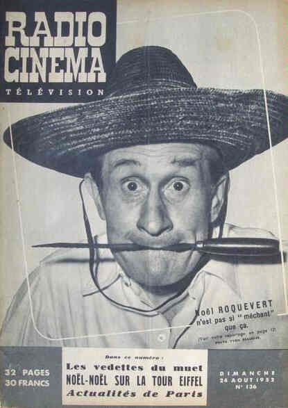 RADIO CINEMA TELEVISION/TELERAMA magazine side cover Issue 136 24 August 1952