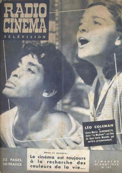 RADIO CINEMA TELEVISION/TELERAMA magazine side cover Issue 137 31 August 1952