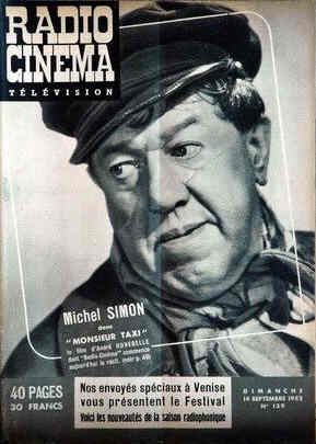 RADIO CINEMA TELEVISION/TELERAMA magazine side cover Issue 139 14 September 1952