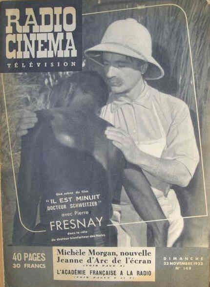 RADIO CINEMA TELEVISION/TELERAMA magazine side cover Issue 149 23 November 1952