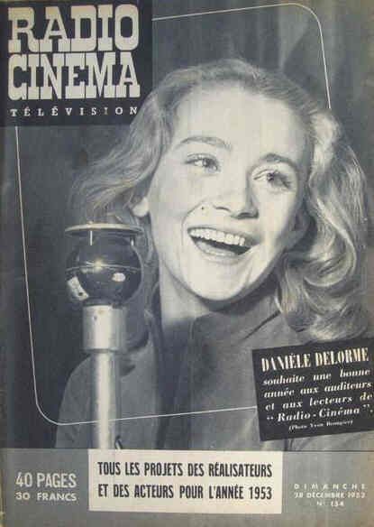 RADIO CINEMA TELEVISION/TELERAMA magazine side cover Issue 154 28 December 1952
