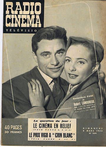 RADIO CINEMA TELEVISION/TELERAMA magazine side cover Issue 164 8 March 1953
