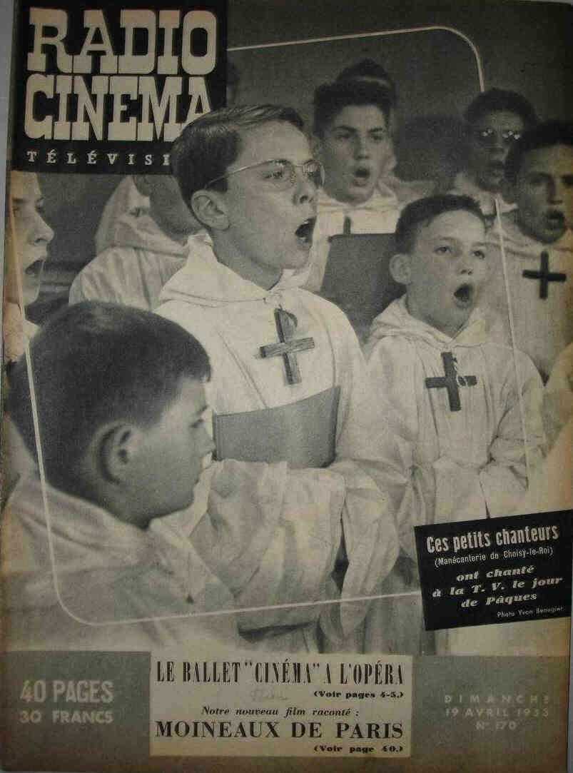 RADIO CINEMA TELEVISION/TELERAMA magazine side cover Issue 170 19 April 1953