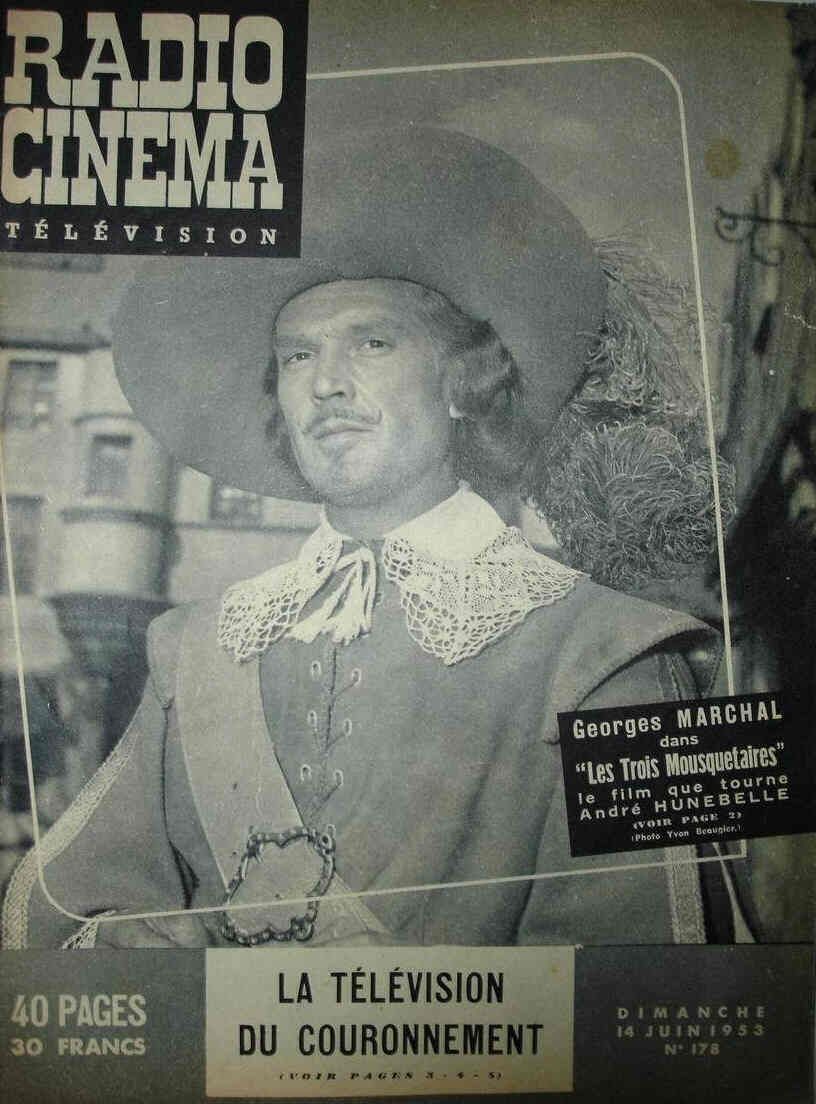 RADIO CINEMA TELEVISION/TELERAMA magazine side cover Issue 178 14 June 1953