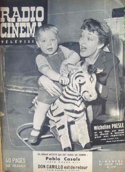 RADIO CINEMA TELEVISION/TELERAMA magazine side cover Issue 179 21 June 1953