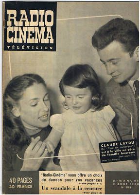 RADIO CINEMA TELEVISION/TELERAMA magazine side cover Issue 185 2 August 1953